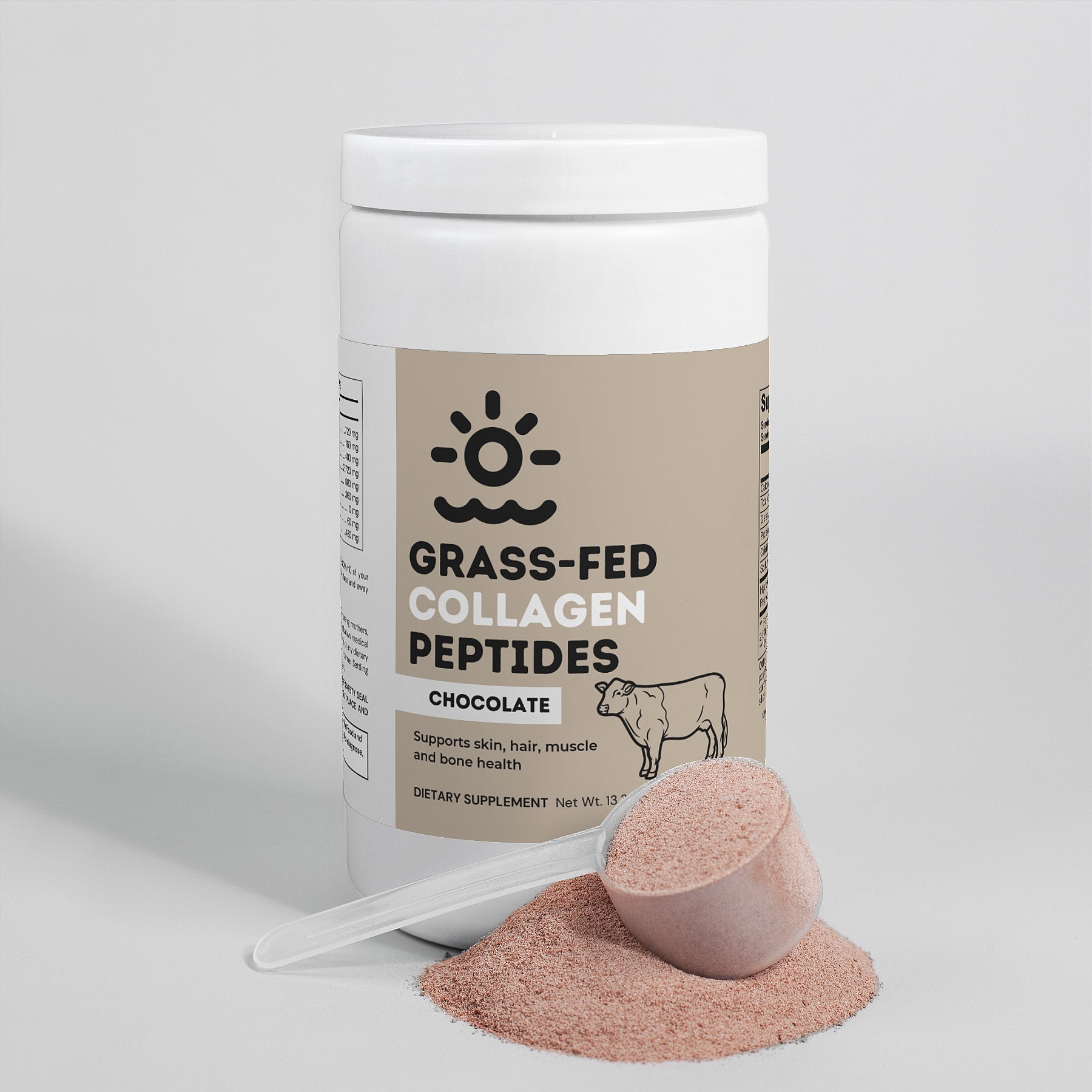 Chocolate Grass-Fed Collagen Powder for Healthy Skin and Joints
