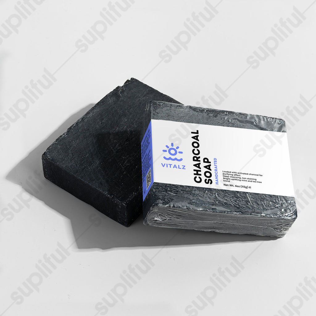 Activated Charcoal Cleansing Soap with Peppermint and Tea Tree Oil