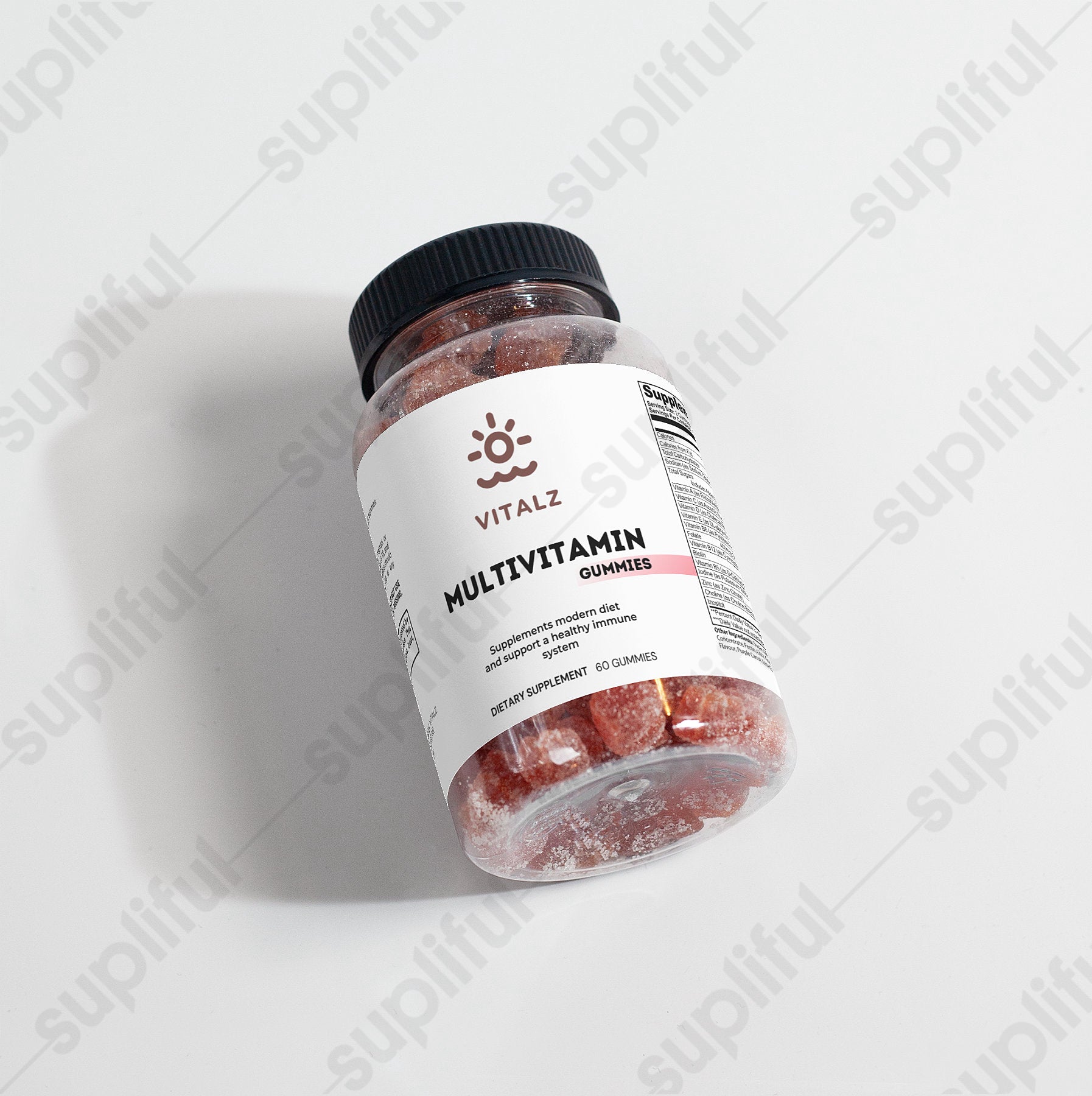 Adult Strawberry Multivitamin Gummies for Immune Support and Wellness
