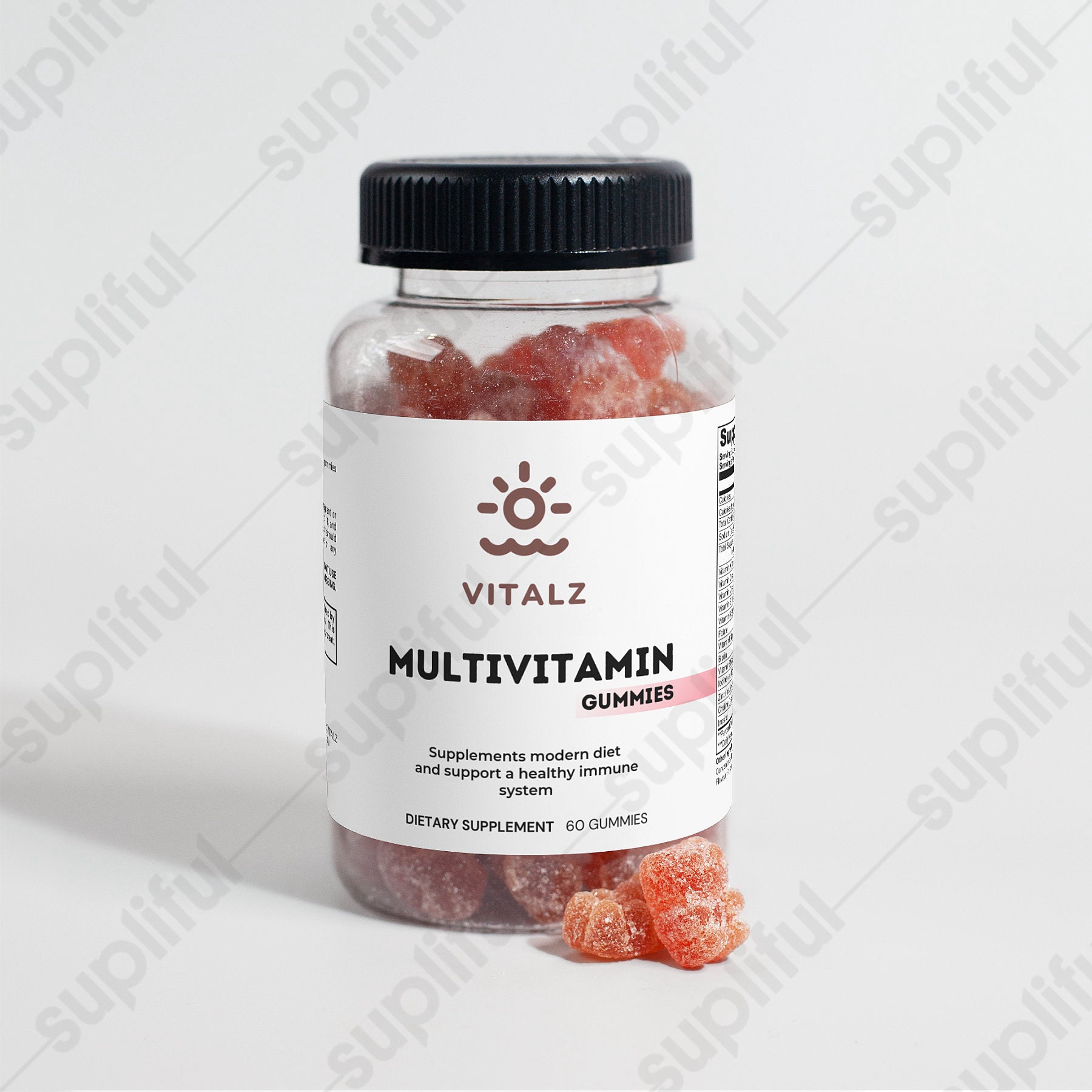 Adult Strawberry Multivitamin Gummies for Immune Support and Wellness
