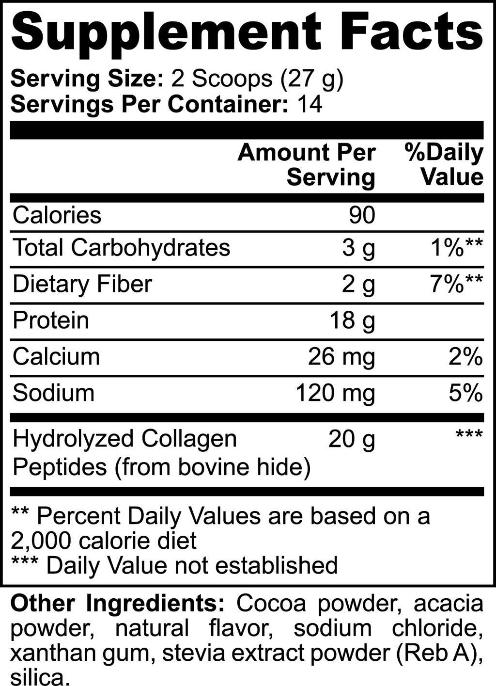 Chocolate Grass-Fed Collagen Powder for Healthy Skin and Joints