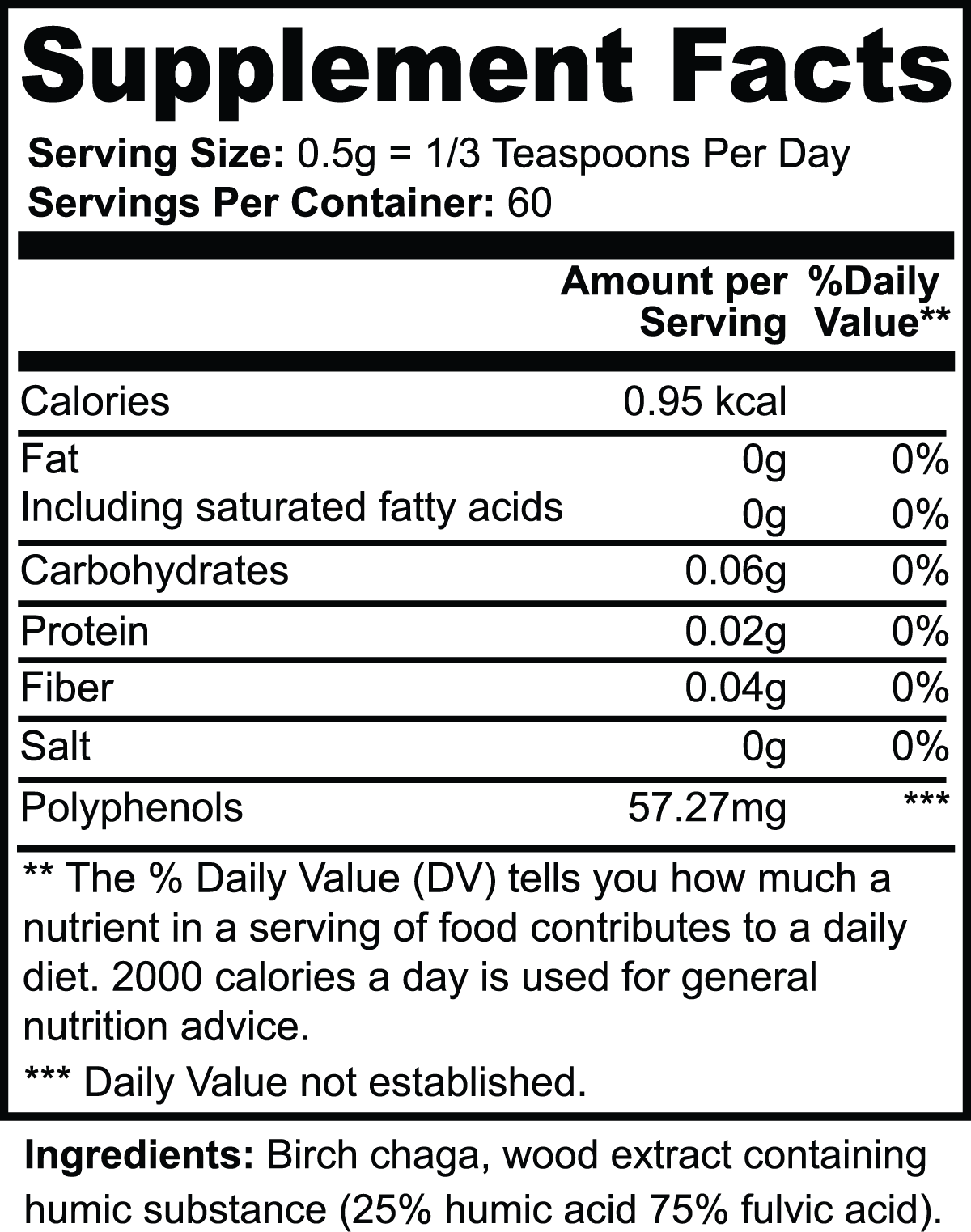 Chaga Mushroom Gut Health Supplement Powder