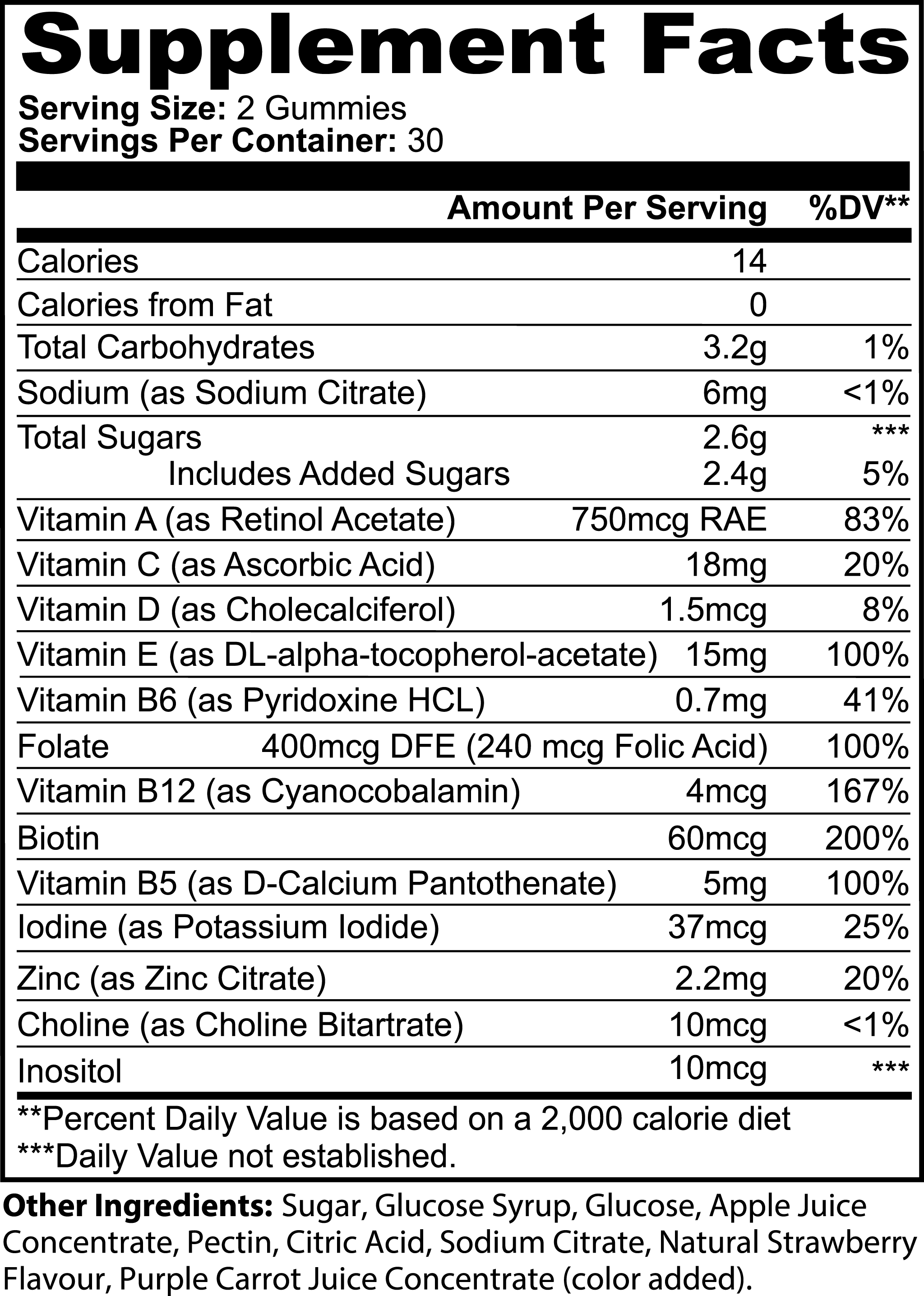 Adult Strawberry Multivitamin Gummies for Immune Support and Wellness