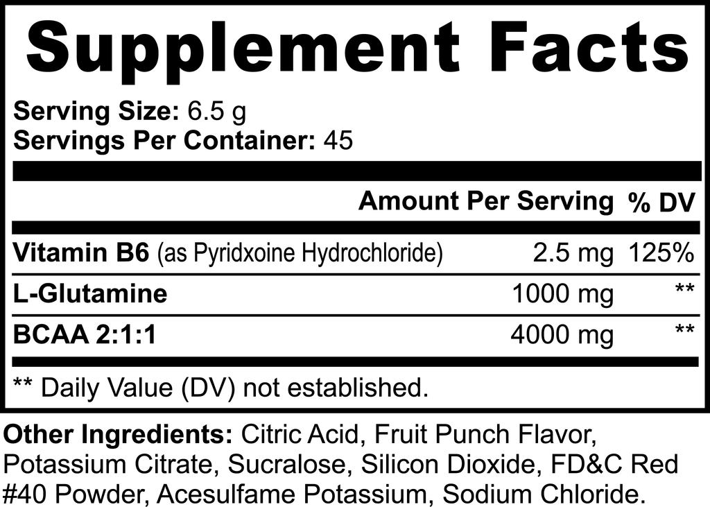 BCAA Recovery Boost Powder - Fruit Punch Flavor